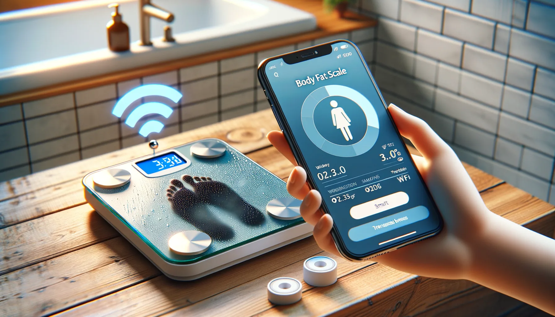Koerperfettwaage smart machen: Daten per WLAN an Smartphone senden