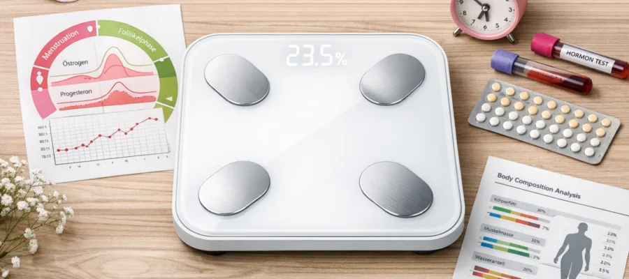 Koerperfettwaage fuer Frauen: Zyklus, Hormone und Messinterpretation