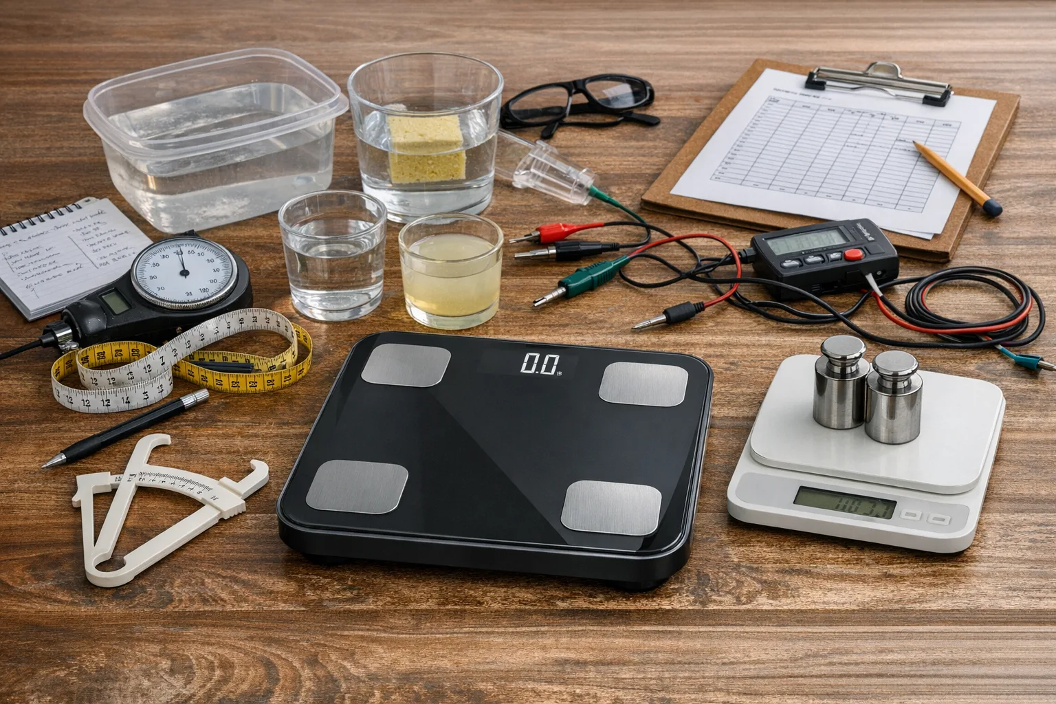 Koerperfettwaage Messmethoden & Experimente: DIY-Vergleiche und Testaufbauten